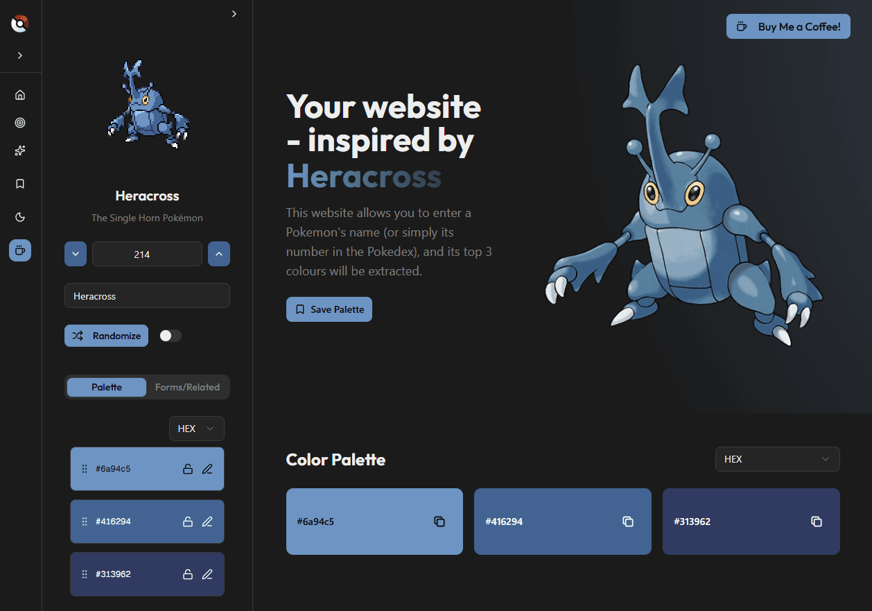 PokemonPalette product display detail