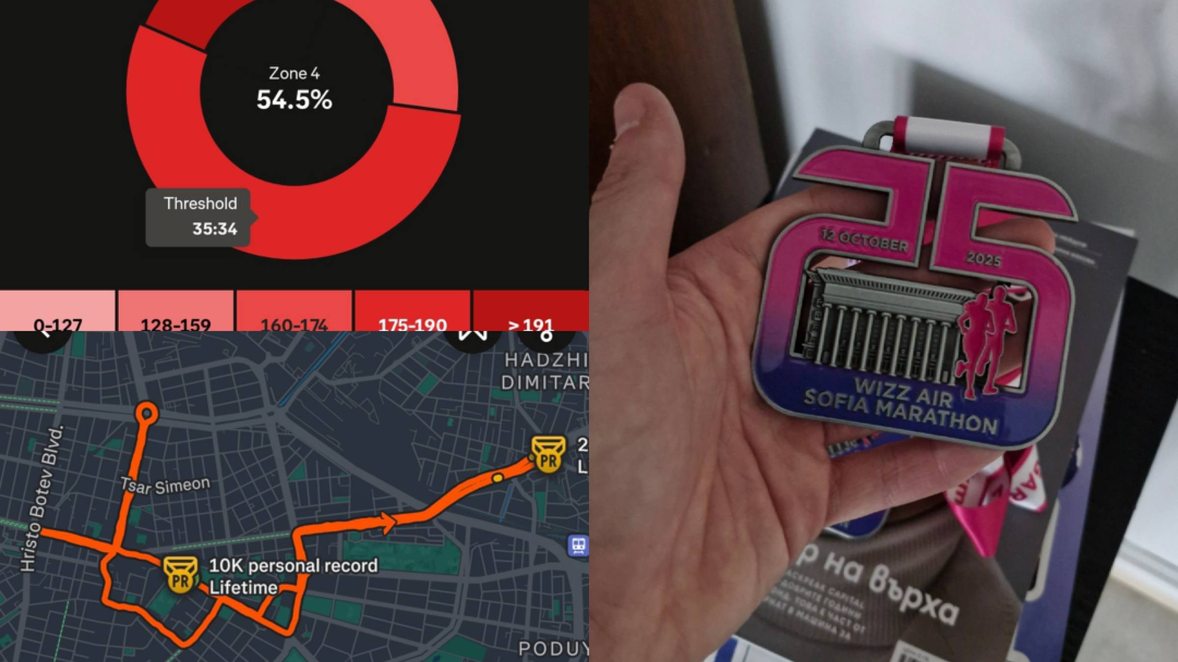 My medal from the Sofia Marathon 10K - one of the little wins worth appreciating